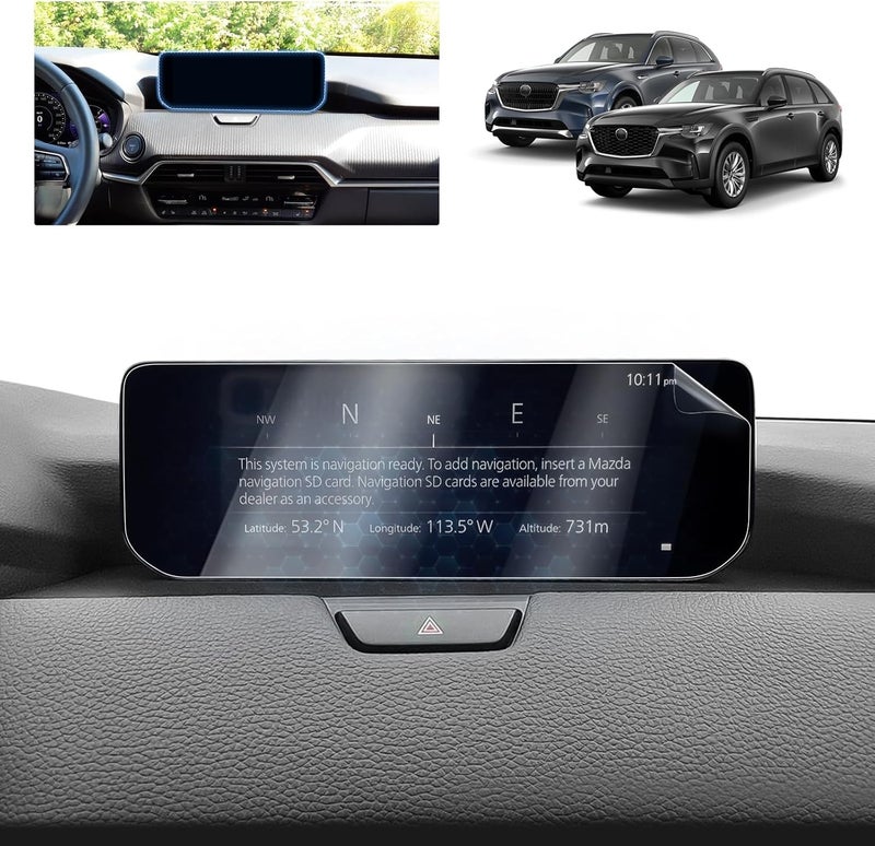 BSTW for 2025 Mazda CX-90 Screen Protector for 2024 2025 CX-90 3.3 Turbo Select/2024 CX90 PHEV Preferred 10.25" Center Display Bubble Free Soft Nano Protective Film 2PCS - Image 1